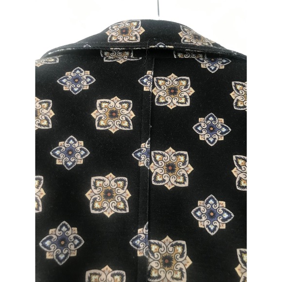 INSIGHT NEW YORK Black Floral Print Moto Jacket Blazer Womens Size‎ 12 - Picture 7 of 9